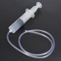 Mayitr 50ML Plastic Syringe Tube Plastic Syringe & 80cm Length Tube For Hydroponics Lab Tool Nutrient Measuring