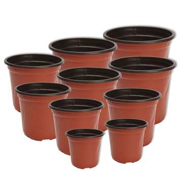 100Pcs/Set Flower Pot Plastic Plant Pots Desktop Potted Green Plant Garden Soft Nursery Flowerpot Home Vegetation Tools 12 Size