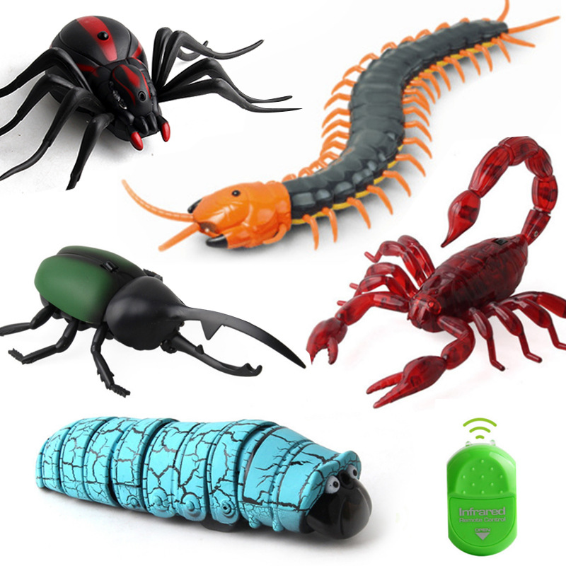 Infrared RC Remote Control Animal Toy Kit for Kids Adults Smart Cockroach Spider Snake Ant Prank Jokes Radio Insect for Boys