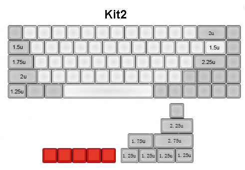 NPKC DSA Keycaps Blank PBT Gray Offwhite Color Mix for Cherry MX Switches of Tada68,XD64,GH60,DZ60,FC660 Mechanical Keyboards