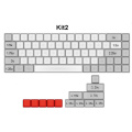 NPKC DSA Keycaps Blank PBT Gray Offwhite Color Mix for Cherry MX Switches of Tada68,XD64,GH60,DZ60,FC660 Mechanical Keyboards