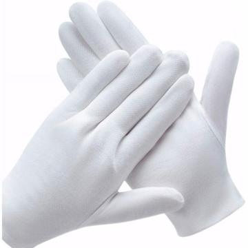 1 Pair White Driving Gloves Soft Cotton Gloves Coin Jewelry Silver Inspection Gloves Stretchable Lining Glove Suppress Sweating