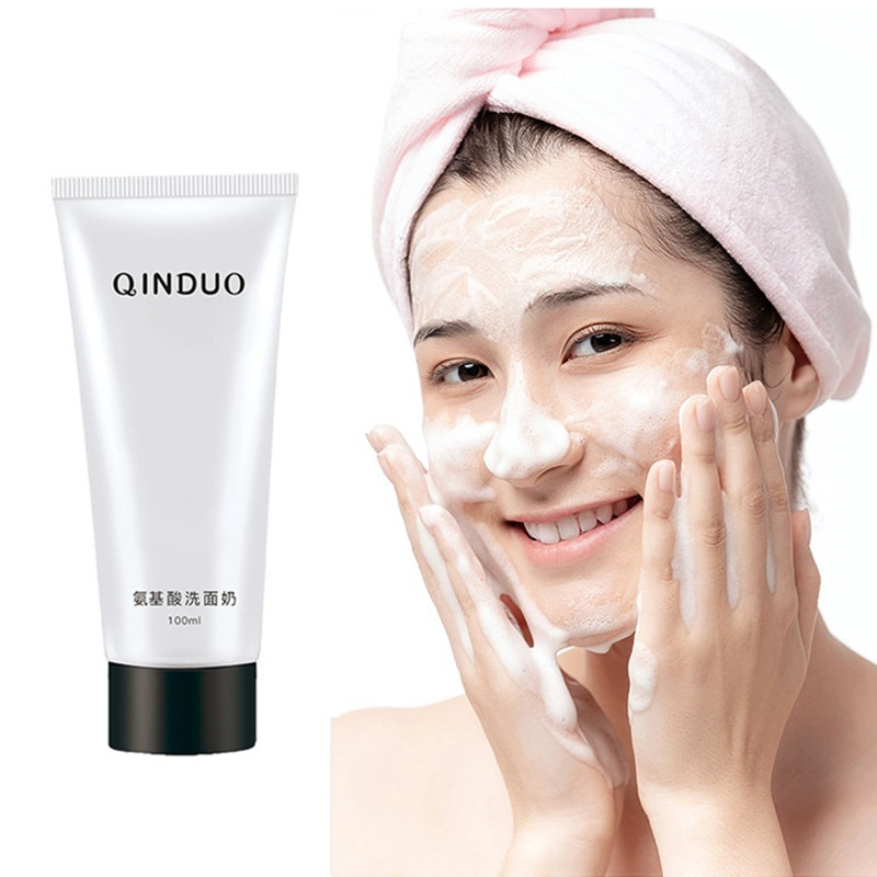 100g Amino Acid Foam Facial Cleanser Deep Cleansing Pores Oil Control Remover Blackhead Acne Gentle Cleanser Skin Care TSLM1