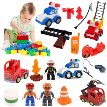 Kids Fireman fire-fighting Fire Truck Building Blocks Baby Toys for Children Compatible with Brand Bricks Diy Toy Xmas gift