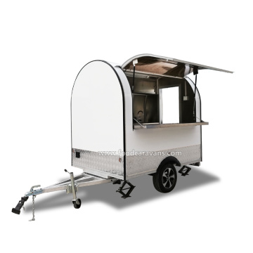 UKUNG mobile food truck fast food vending trailer hot dog cart ice cream caravan