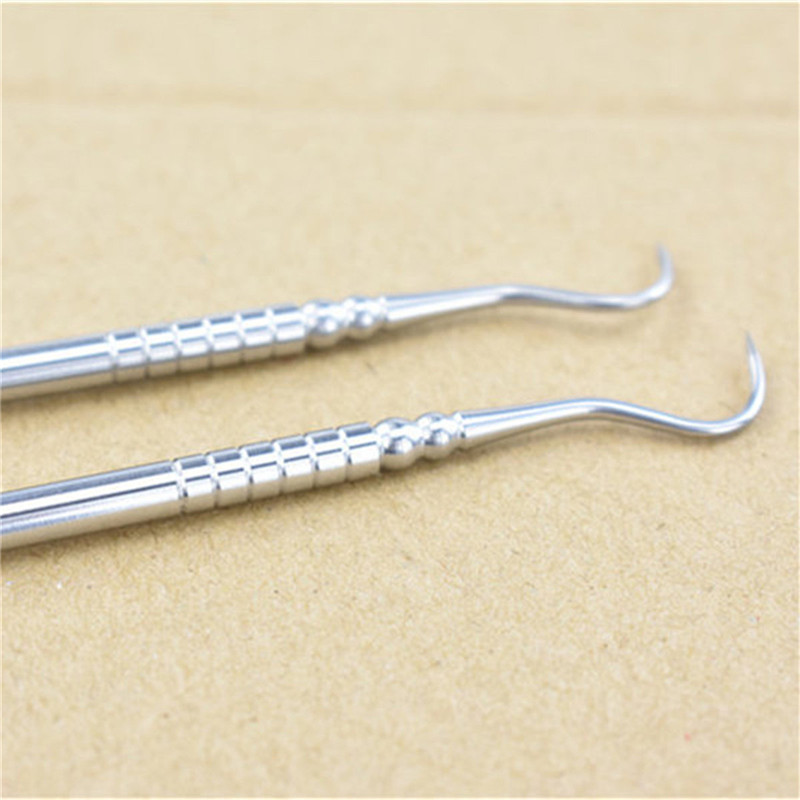 1PC Stainless Steel Double Ends Dentist Tool Teeth Clean Hygiene Explorer Probe hook Pick Dental Tool Products