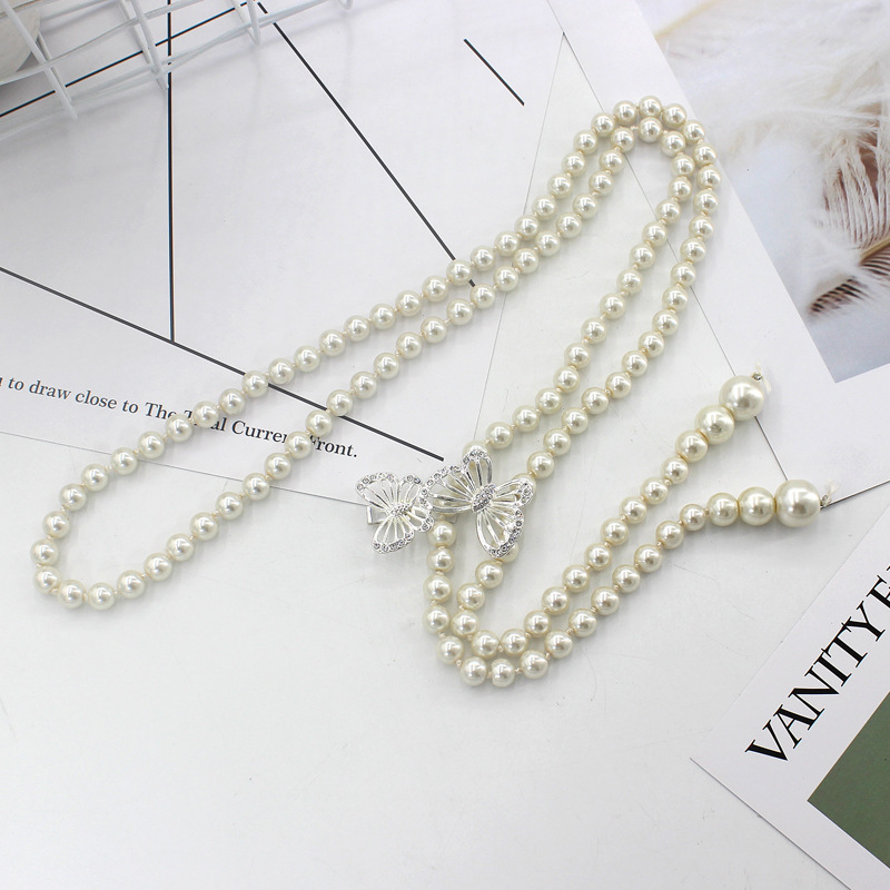 Elegant Women Pearls Elastic Wedding Belts handmade Bridal Belts Fashionable Pearl Beaded Bridal Sashes Wedding Accessories