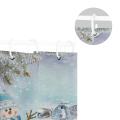 Merry Christmas with Elegant Snowman Shower Curtains Waterproof Polyester Fabric Bath Curtain for Bathroom Decor with 12 Hooks