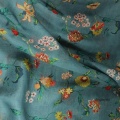 Original flower series summer printed ramie garment fabric