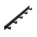 Bathroom Space Aluminum Robe Hook Wall Mounted Clothes Coat Hook Wall Hanger Black Bathroom Accessories