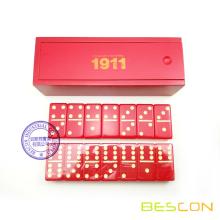 Custom Red Acrylic Domino Game Set