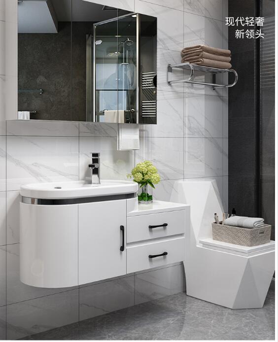 Simple bathroom cabinet combination wash basin sink washbasin bathroom small apartment bathroom set vanity