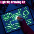 1 Set Florescent Light Drawing Board Children Early Educational Drawing Tablet Kids Graffiti Toy M