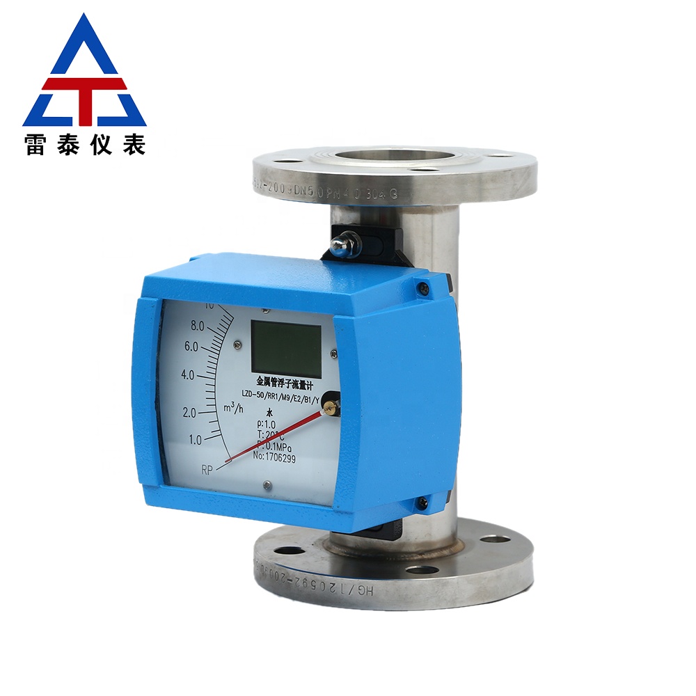 Metal tube float flow meter