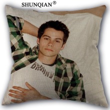 Hot Sale Custom Dylan O'Brien pillowcases 18x18 Inch Woven Cotton Linen Chair Seat Throw Pillow Cover pillowcase