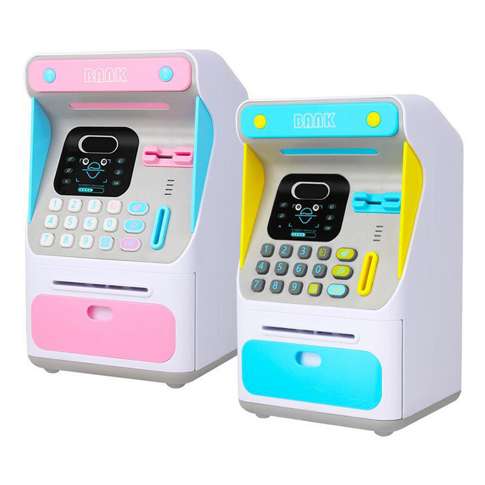 ATM piggy bank Savings Bank money box Toys ATM Cash Coin Money Savings Bank Pink Machine Perfect for Kids