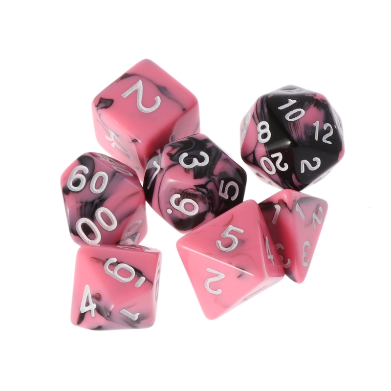 7pcs/set Dice For TRPG D4-D20 Multi-sided Dices Polyhedral
