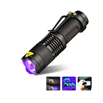 Portable LED Ultraviolet Flashlight UV Lamp Zoom Mini Flashlight 3 Mode Waterproof Anti-counterfeiting Money Detector Explore