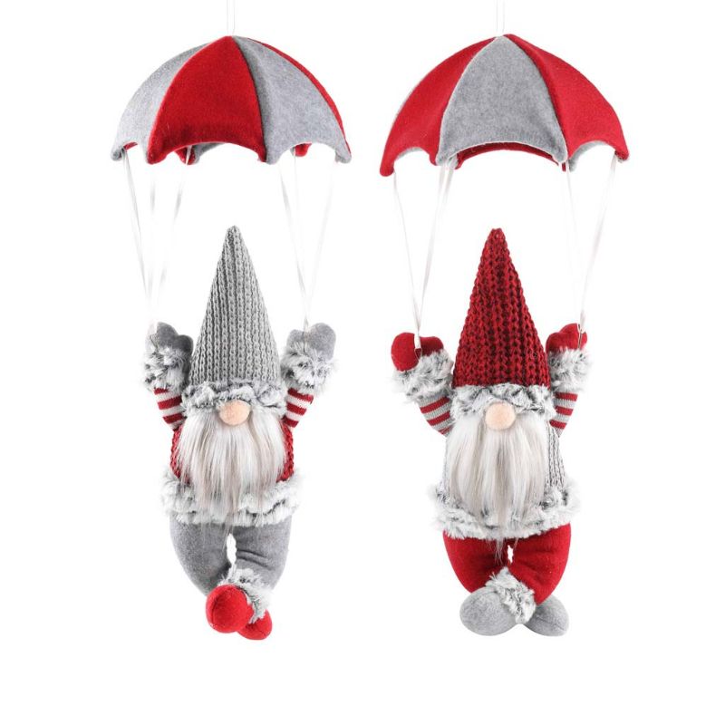 Christmas Swedish Gnome Parachute Hanging Pendant Ornaments Xmas Festival Decoration New Year Supplies girlfriend and boyfriend