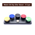 Watch Oil Dip Oiler Stand Die-Cast 5 Oiler Dishes with Cover Watchmaker Repair Tools