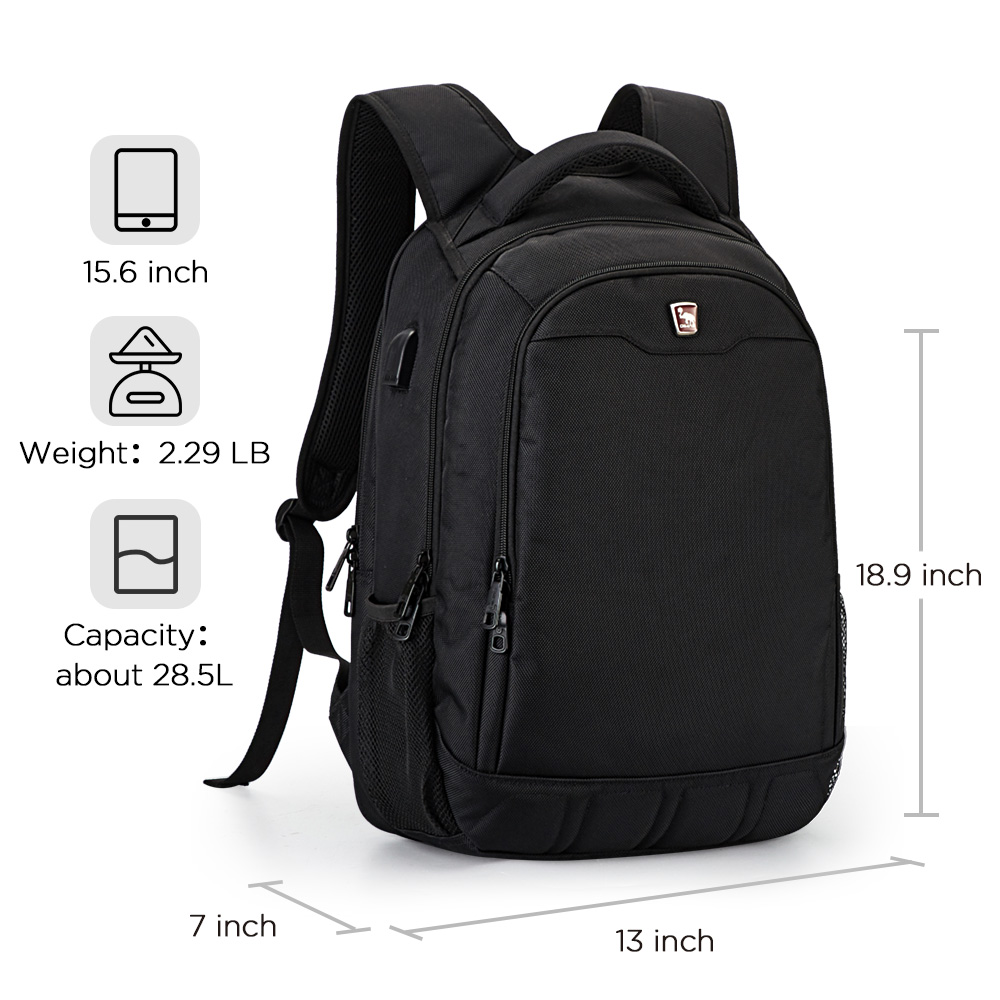 Oiwas Large Capacity Bussiness Backpack 15.6 inch Multifunctional USB Charge Man's Laptop School Backpack for Teenager Women