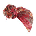Hot Sale Balinese Tie Dyed Ball Scarf Hat National Wind Knot Cap Women Wrap Headwear Printing Fashion Muslin Hijab Turban