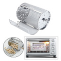 Kitchen Stainless Steel Rotisserie Grill Roaster Drum Oven Basket Oven Roast Baking Rotary for , Walnuts