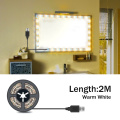 USB Cable Powered Led Vanity Makeup Mirror Light 5V USB LED Flexible Tape Bathroom Dressing Mirror Lamp Strip 1M 2M 3M 4M 5M