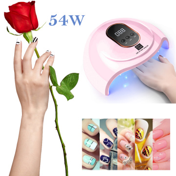 54W UV LED Nails Dryers Nail Lamp Drying Lamp For Curing UV Gel Nail Polish With Motion Sensing LCD Digital Display