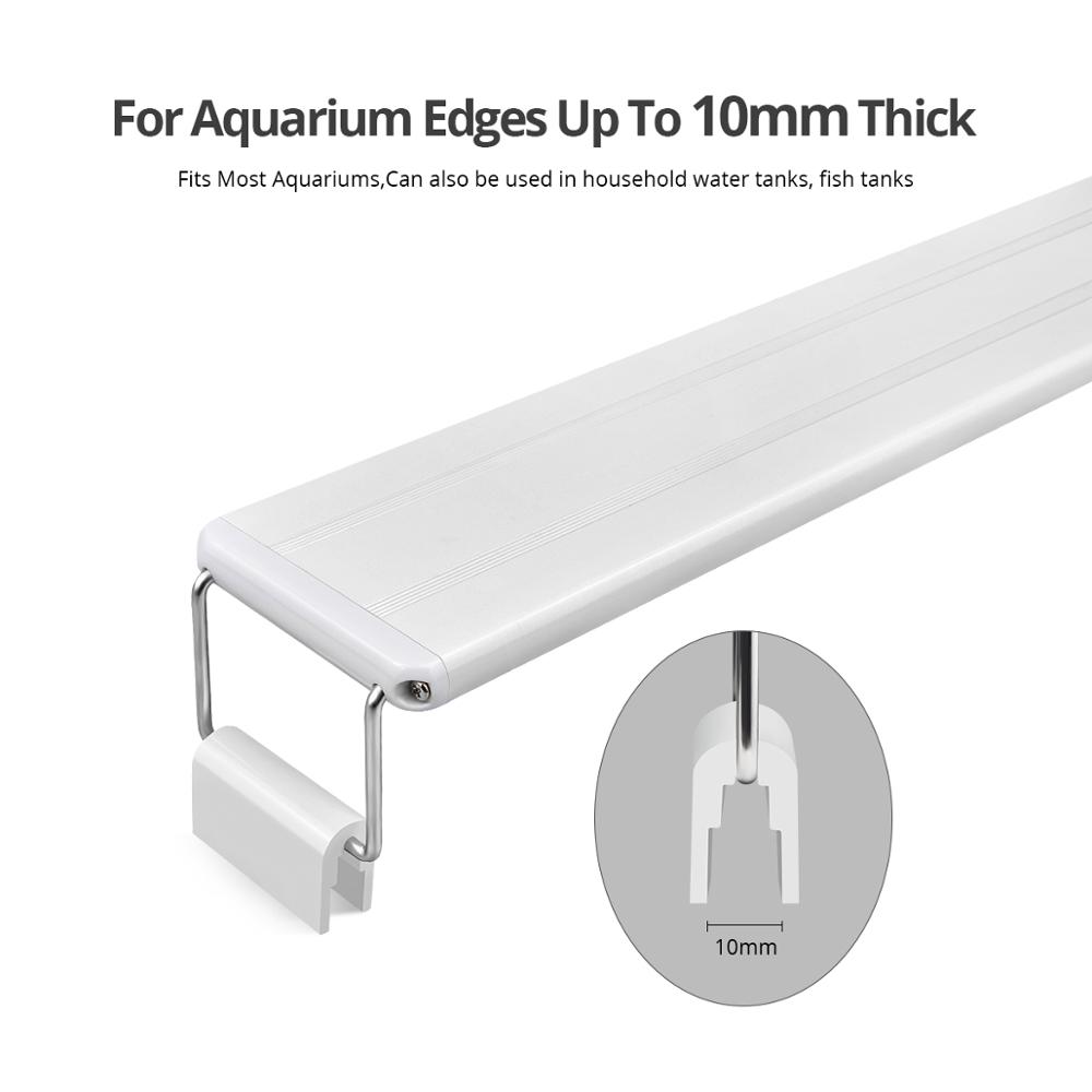 18-58CM LED Aquarium Light 220V Extensible Fish Tank Light With Clip Holder For LED Aquarium Aquatic Plant Decoration Lighting