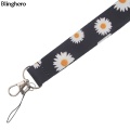 Blinghero Daisy Flower Lanyards For Keys Phone Neck Strap Hang Rope Student Badge Holders Keychains Lanyard For Friends BH0163