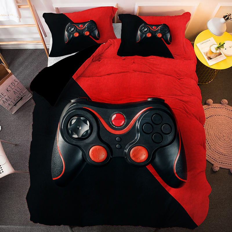 Modern Technology Trends Gamer Bedding Set For Adult Kids Gamepad Comforter Cloth Duvet Cover Hippie Nordic Bed Covers