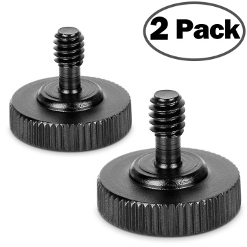 Thumb Screw Camera Quick Release 1/4 inch Thumbscrew L Bracket Screw Mount Adapter Bottom 1/4 inch-20 Female Thread (Pack of 2