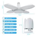 1PC E27 led Lamp Led Bulb 38W Lampada Led Light Bulb AC 85-265V Foldable Fan Blade Lights lighting for Living Room Garage light