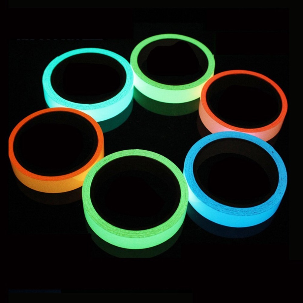 Reflective Glow Tape Self-adhesive Sticker Removable Luminous Tape Fluorescent Glowing Dark Striking Night Warning Tape