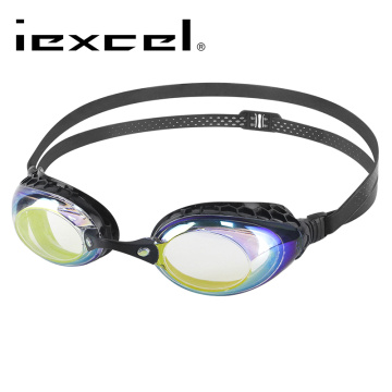 LANE4 Myopia Swimming Goggles Anti-Fog UV Protection,Prescription,Patented Gaskets,Triathlon Open Water For Adults # Iexcel
