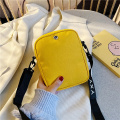 Korean Style Canvas Bag Shoulder Cross Body Bag Fashion Pure Color Small Bags Casual Tote Women Handbag