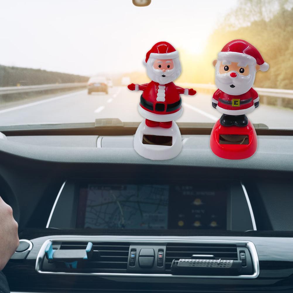 Professional Solar Innovative Swing Doll Moving Head For Christmas Santa Claus Gift Car Decoration Interior Doll