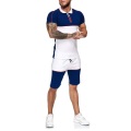 Summer men's sportswear short-sleeved + shorts suits, men's fitness wear, men's marathon jogging wear and men's casual wear.