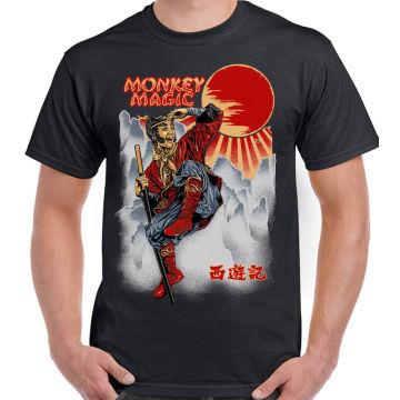 MONKEY MAGIC T-SHIRT Mens Retro Chinese Fantasy TV Show Martial Arts 70's 80's Printed Top Tees for Men Hip Hop T-Shirt