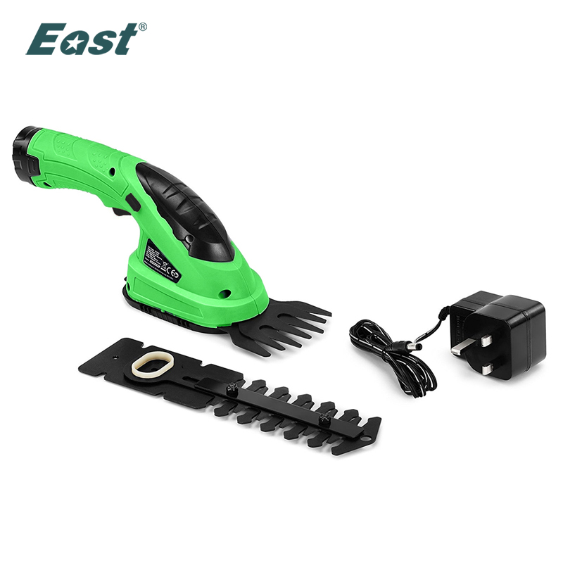 East Garden Tools 3.6V Lithium 1500mAh Cordless Grass Trimmer Pruning Shears Lawn Mower Hedge Trimmer ET1205C Green