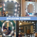 5V Dressing Table Makeup Mirror Lamp USB Adjustable Brightness Cosmetic Light LED Kit 2 6 10 14 Modules Decoration Wall Mirror