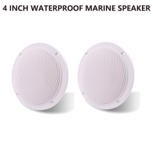 Guzare 4" Waterproof Marine Speakers 2-Way Full Range Stereo White 120W Boat Speaker 1 Pair For RV UTV ATV SPA Yacht Motorcycle