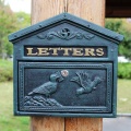Cast Aluminum Mailbox Mail Box Bird Dark Green Wall Mount Home Garden Decor Metal Vintage Office Apartment Letters Box Lockable