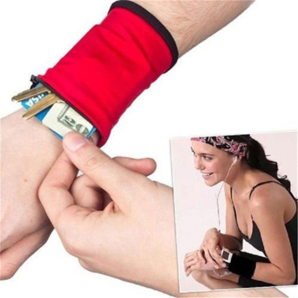Wrist Wallet Pouch Arm Band Bag For MP3 Key Card Storage Bag Case Wristband Sweatband Coin Purses