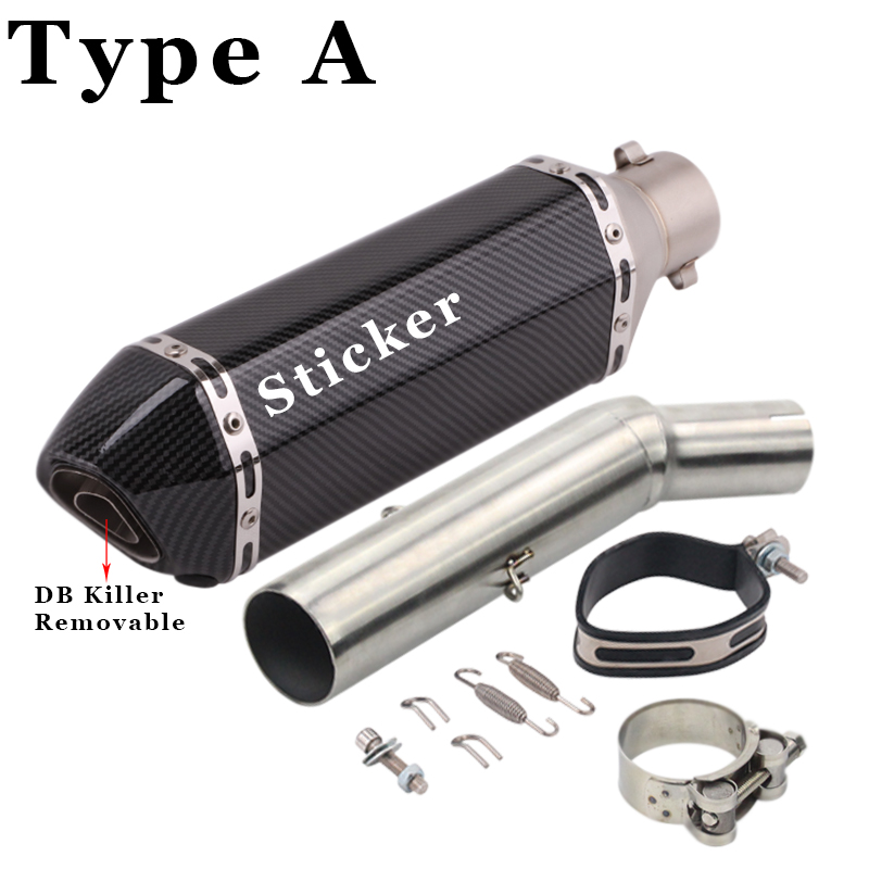 Slip On For Yamaha Tricker XG250 XT250 Motorcycle Exhaust System Muffler Escape Modified Contact Middle Pipe Adapter Connect
