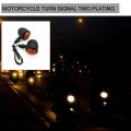 Universal Motorcycle AMBER & Black Mini Bullet LED Turn Signals Brake Running Lights Turn Signals Indicators Hot Sale Dropship
