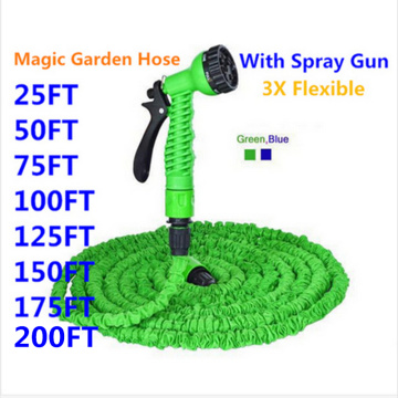 Garden-hose magic water hose watering hose flexible expandable reels hose for watering connector Blue Green 25-200FT