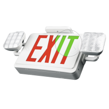LED emergency light combo with exit sign