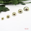 6-16mm Gold/Silver bright semisphere garment rivet studs for bag, hat, shoe,leather chocker wrap belt accessories diy